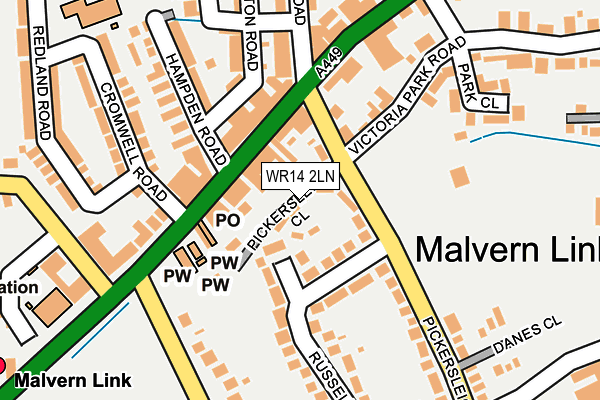 WR14 2LN map - OS OpenMap – Local (Ordnance Survey) WR14 2LN map - OS OpenMap – Local (Ordnance Survey)