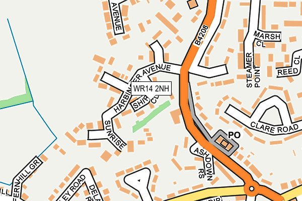 WR14 2NH map - OS OpenMap – Local (Ordnance Survey) WR14 2NH map - OS OpenMap – Local (Ordnance Survey)