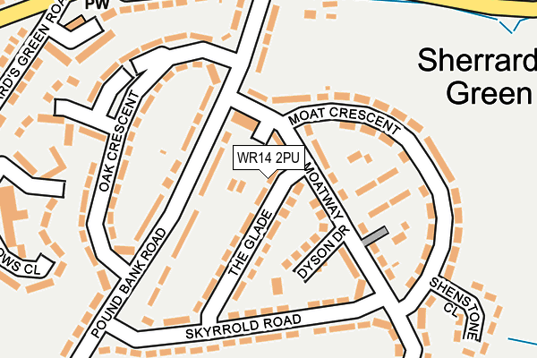 WR14 2PU map - OS OpenMap – Local (Ordnance Survey) WR14 2PU map - OS OpenMap – Local (Ordnance Survey)