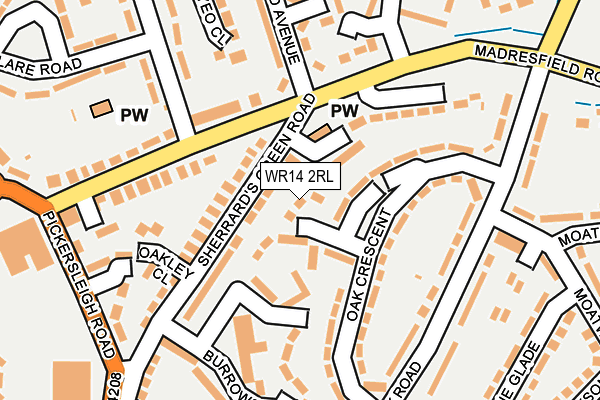 WR14 2RL map - OS OpenMap – Local (Ordnance Survey) WR14 2RL map - OS OpenMap – Local (Ordnance Survey)