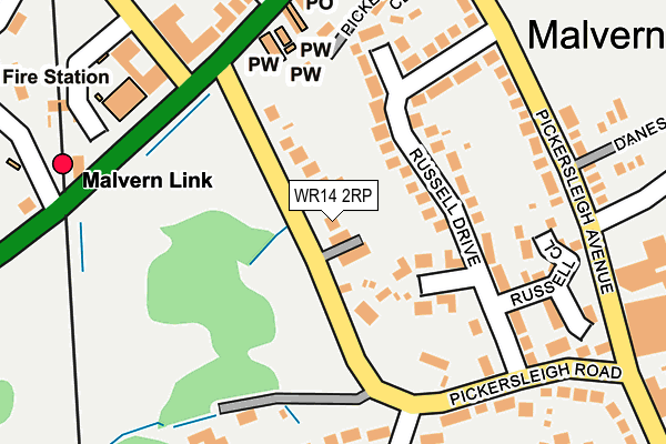 WR14 2RP map - OS OpenMap – Local (Ordnance Survey) WR14 2RP map - OS OpenMap – Local (Ordnance Survey)