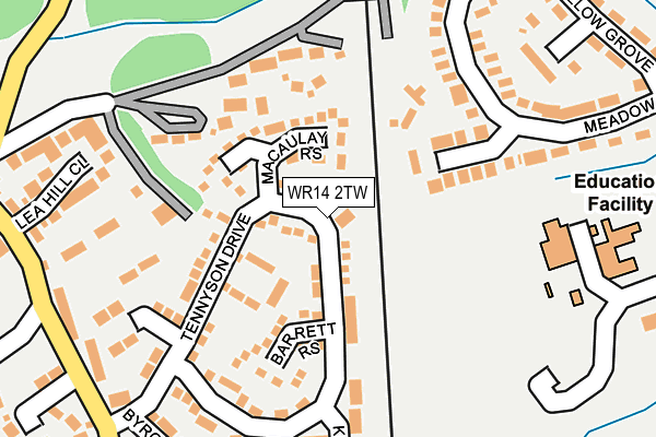WR14 2TW map - OS OpenMap – Local (Ordnance Survey) WR14 2TW map - OS OpenMap – Local (Ordnance Survey)