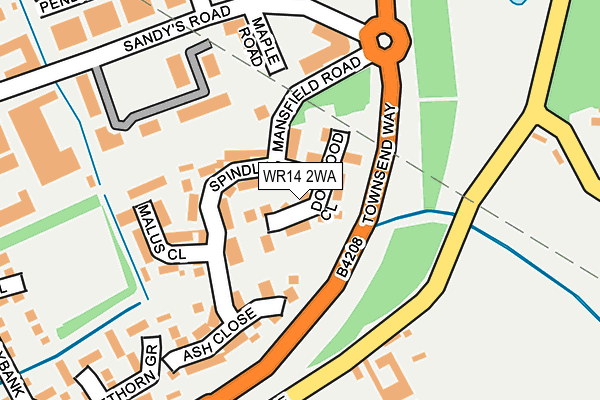 WR14 2WA map - OS OpenMap – Local (Ordnance Survey) WR14 2WA map - OS OpenMap – Local (Ordnance Survey)
