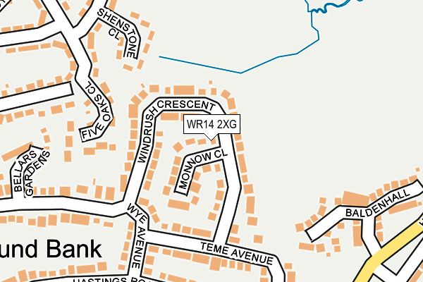 WR14 2XG map - OS OpenMap – Local (Ordnance Survey) WR14 2XG map - OS OpenMap – Local (Ordnance Survey)