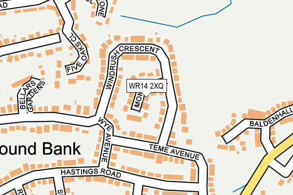 WR14 2XQ map - OS OpenMap – Local (Ordnance Survey) WR14 2XQ map - OS OpenMap – Local (Ordnance Survey)