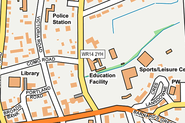 WR14 2YH map - OS OpenMap – Local (Ordnance Survey) WR14 2YH map - OS OpenMap – Local (Ordnance Survey)