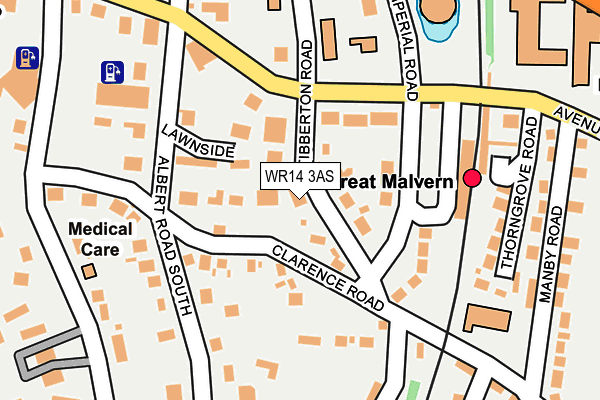 WR14 3AS map - OS OpenMap – Local (Ordnance Survey) WR14 3AS map - OS OpenMap – Local (Ordnance Survey)