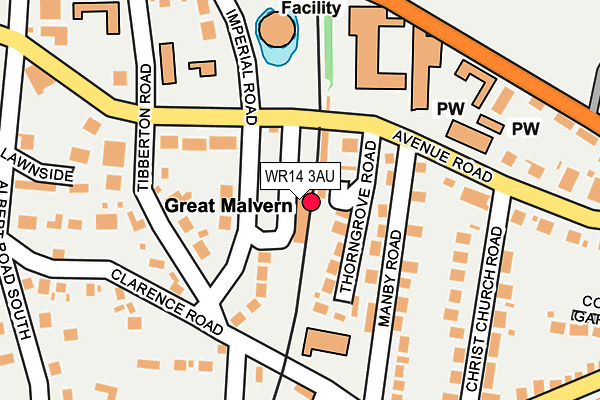 WR14 3AU map - OS OpenMap – Local (Ordnance Survey) WR14 3AU map - OS OpenMap – Local (Ordnance Survey)