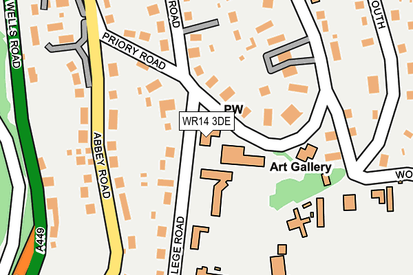WR14 3DE map - OS OpenMap – Local (Ordnance Survey) WR14 3DE map - OS OpenMap – Local (Ordnance Survey)