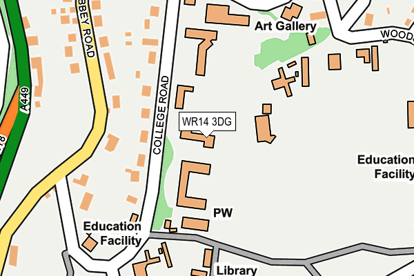 WR14 3DG map - OS OpenMap – Local (Ordnance Survey) WR14 3DG map - OS OpenMap – Local (Ordnance Survey)