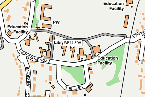 WR14 3DH map - OS OpenMap – Local (Ordnance Survey) WR14 3DH map - OS OpenMap – Local (Ordnance Survey)
