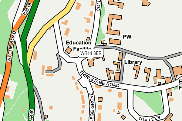 WR14 3ER map - OS OpenMap – Local (Ordnance Survey) WR14 3ER map - OS OpenMap – Local (Ordnance Survey)