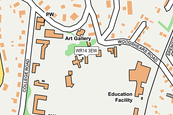 WR14 3EW map - OS OpenMap – Local (Ordnance Survey) WR14 3EW map - OS OpenMap – Local (Ordnance Survey)