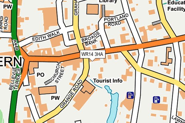 WR14 3HA map - OS OpenMap – Local (Ordnance Survey) WR14 3HA map - OS OpenMap – Local (Ordnance Survey)
