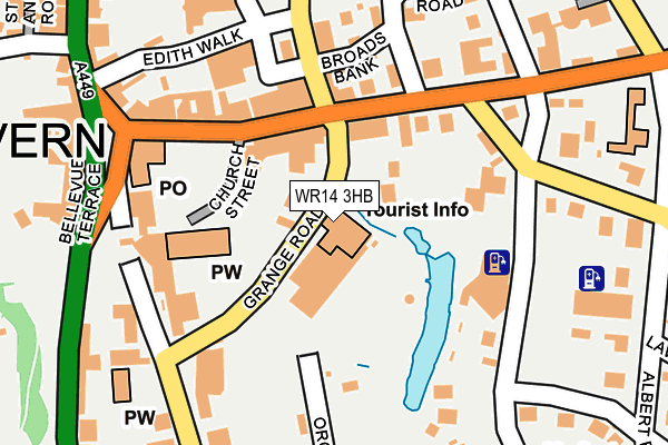 WR14 3HB map - OS OpenMap – Local (Ordnance Survey)