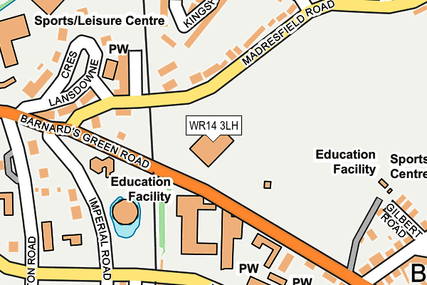 WR14 3LH map - OS OpenMap – Local (Ordnance Survey) WR14 3LH map - OS OpenMap – Local (Ordnance Survey)