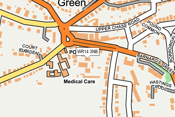WR14 3NB map - OS OpenMap – Local (Ordnance Survey) WR14 3NB map - OS OpenMap – Local (Ordnance Survey)