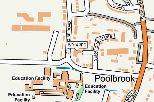 WR14 3PG map - OS OpenMap – Local (Ordnance Survey) WR14 3PG map - OS OpenMap – Local (Ordnance Survey)