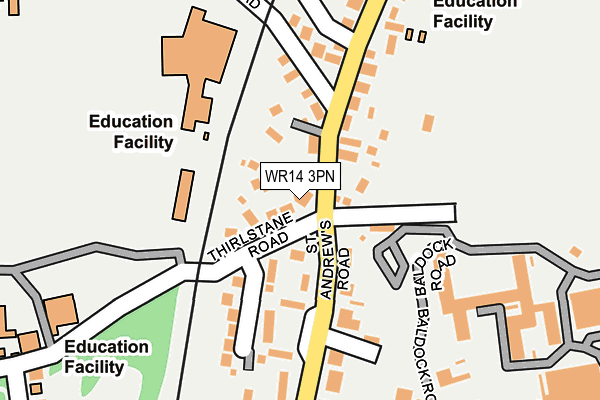 WR14 3PN map - OS OpenMap – Local (Ordnance Survey) WR14 3PN map - OS OpenMap – Local (Ordnance Survey)