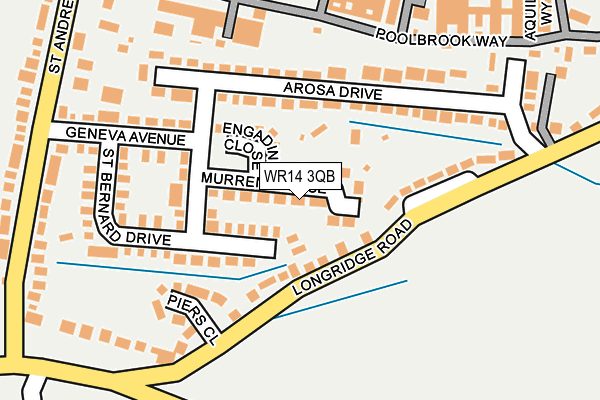 WR14 3QB map - OS OpenMap – Local (Ordnance Survey) WR14 3QB map - OS OpenMap – Local (Ordnance Survey)