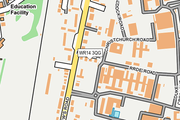 WR14 3QG map - OS OpenMap – Local (Ordnance Survey) WR14 3QG map - OS OpenMap – Local (Ordnance Survey)