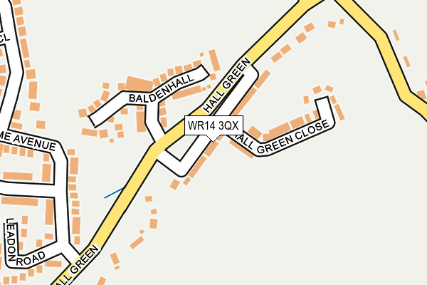 WR14 3QX map - OS OpenMap – Local (Ordnance Survey) WR14 3QX map - OS OpenMap – Local (Ordnance Survey)