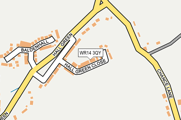 WR14 3QY map - OS OpenMap – Local (Ordnance Survey) WR14 3QY map - OS OpenMap – Local (Ordnance Survey)