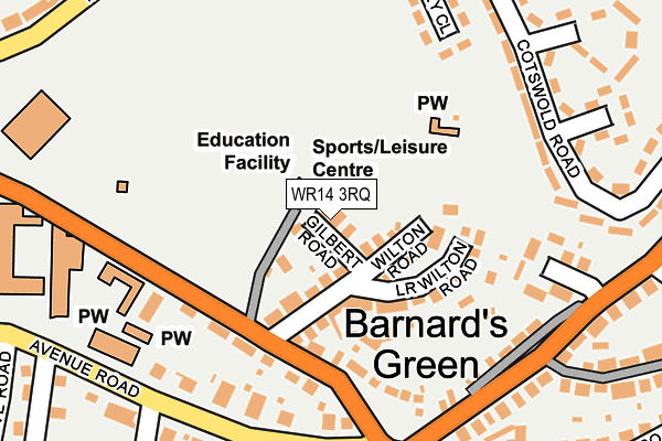 WR14 3RQ map - OS OpenMap – Local (Ordnance Survey) WR14 3RQ map - OS OpenMap – Local (Ordnance Survey)