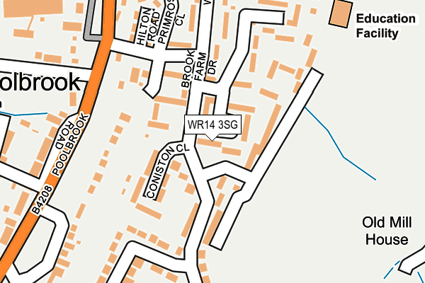 WR14 3SG map - OS OpenMap – Local (Ordnance Survey) WR14 3SG map - OS OpenMap – Local (Ordnance Survey)