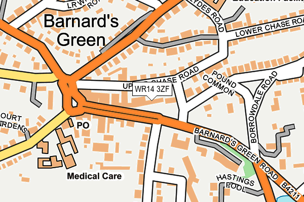 WR14 3ZF map - OS OpenMap – Local (Ordnance Survey) WR14 3ZF map - OS OpenMap – Local (Ordnance Survey)