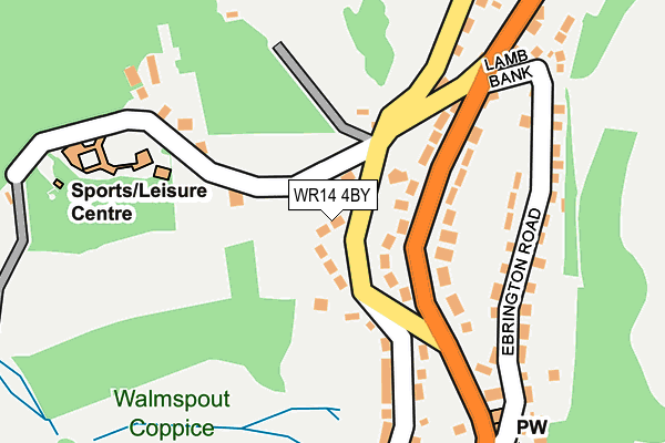 WR14 4BY map - OS OpenMap – Local (Ordnance Survey) WR14 4BY map - OS OpenMap – Local (Ordnance Survey)