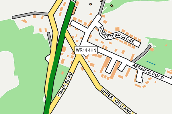 WR14 4HN map - OS OpenMap – Local (Ordnance Survey) WR14 4HN map - OS OpenMap – Local (Ordnance Survey)