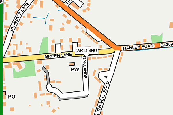 WR14 4HU map - OS OpenMap – Local (Ordnance Survey) WR14 4HU map - OS OpenMap – Local (Ordnance Survey)