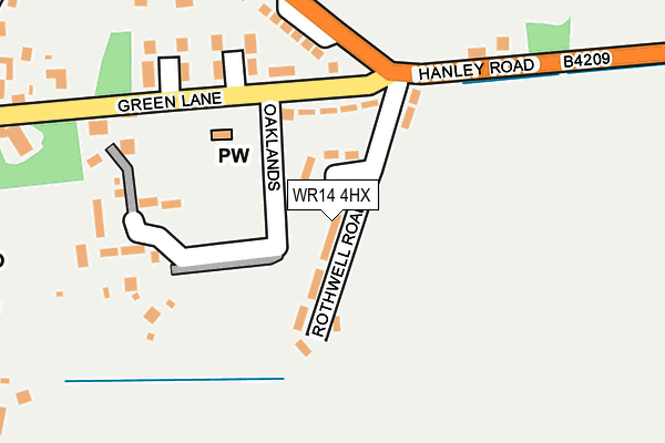 WR14 4HX map - OS OpenMap – Local (Ordnance Survey) WR14 4HX map - OS OpenMap – Local (Ordnance Survey)
