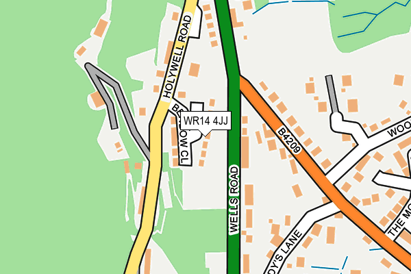 WR14 4JJ map - OS OpenMap – Local (Ordnance Survey) WR14 4JJ map - OS OpenMap – Local (Ordnance Survey)