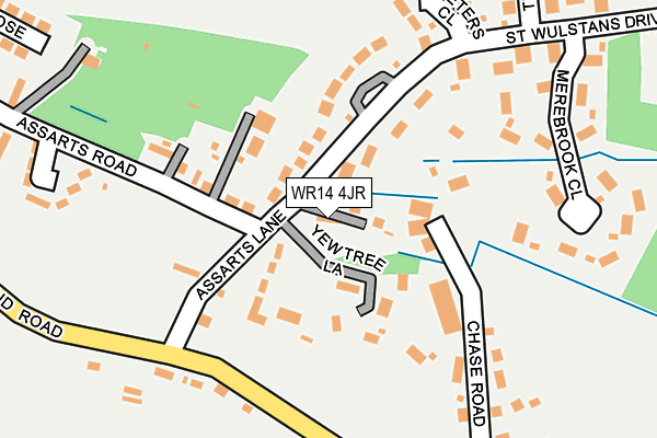 WR14 4JR map - OS OpenMap – Local (Ordnance Survey) WR14 4JR map - OS OpenMap – Local (Ordnance Survey)