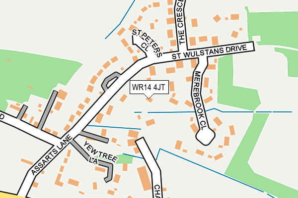 WR14 4JT map - OS OpenMap – Local (Ordnance Survey) WR14 4JT map - OS OpenMap – Local (Ordnance Survey)