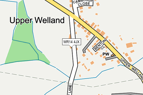 WR14 4JX map - OS OpenMap – Local (Ordnance Survey) WR14 4JX map - OS OpenMap – Local (Ordnance Survey)