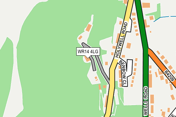 WR14 4LG map - OS OpenMap – Local (Ordnance Survey) WR14 4LG map - OS OpenMap – Local (Ordnance Survey)