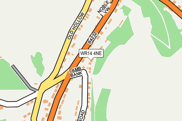 WR14 4NE map - OS OpenMap – Local (Ordnance Survey) WR14 4NE map - OS OpenMap – Local (Ordnance Survey)