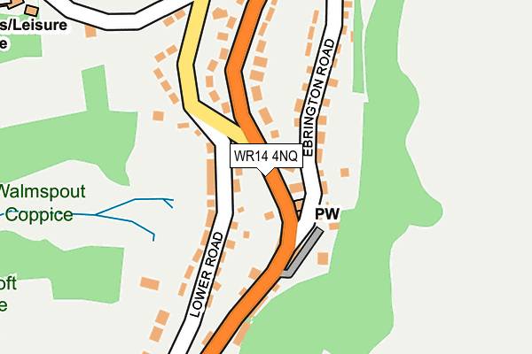WR14 4NQ map - OS OpenMap – Local (Ordnance Survey) WR14 4NQ map - OS OpenMap – Local (Ordnance Survey)