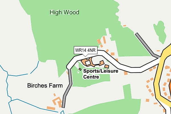 WR14 4NR map - OS OpenMap – Local (Ordnance Survey) WR14 4NR map - OS OpenMap – Local (Ordnance Survey)