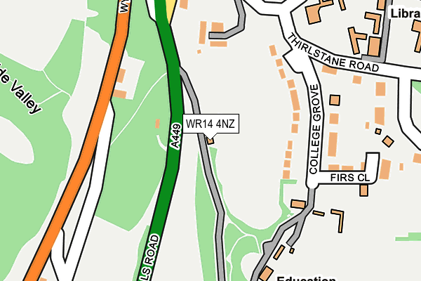 WR14 4NZ map - OS OpenMap – Local (Ordnance Survey) WR14 4NZ map - OS OpenMap – Local (Ordnance Survey)