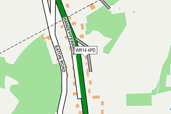 WR14 4PD map - OS OpenMap – Local (Ordnance Survey)