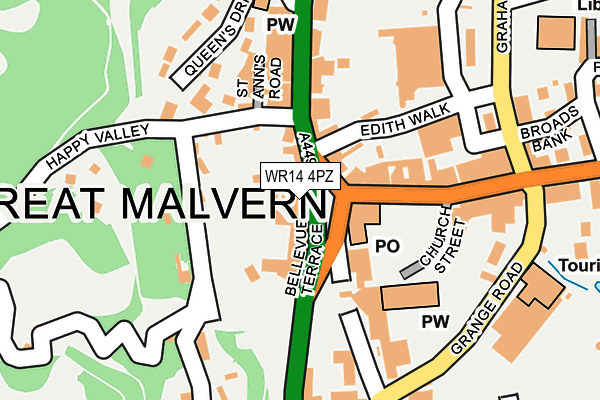 WR14 4PZ map - OS OpenMap – Local (Ordnance Survey) WR14 4PZ map - OS OpenMap – Local (Ordnance Survey)