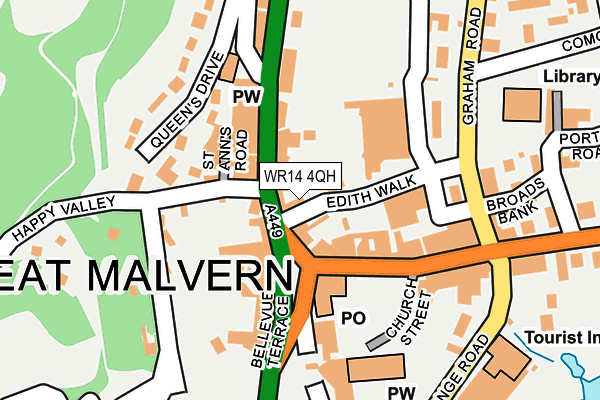 WR14 4QH map - OS OpenMap – Local (Ordnance Survey) WR14 4QH map - OS OpenMap – Local (Ordnance Survey)