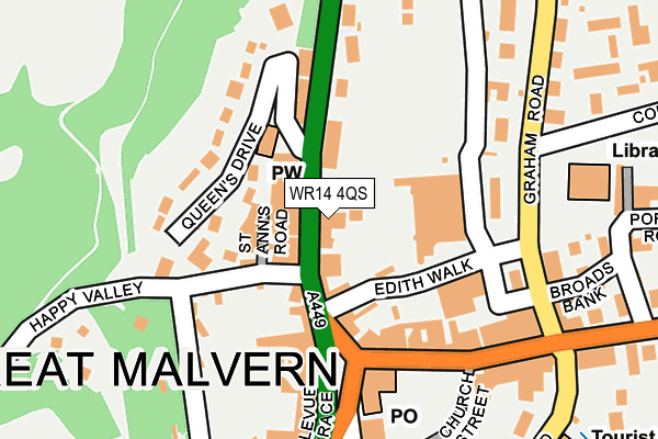 WR14 4QS map - OS OpenMap – Local (Ordnance Survey) WR14 4QS map - OS OpenMap – Local (Ordnance Survey)