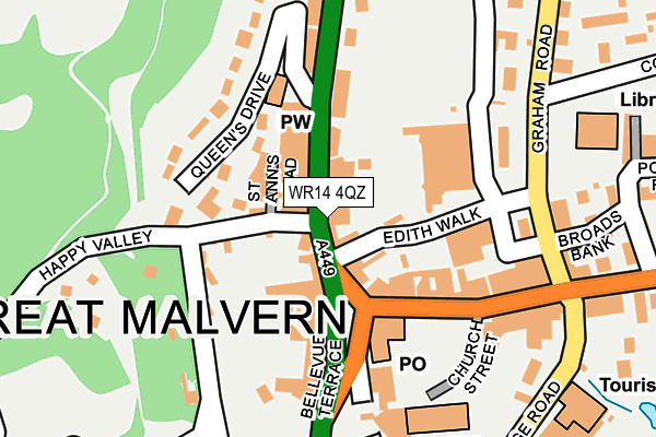 WR14 4QZ map - OS OpenMap – Local (Ordnance Survey) WR14 4QZ map - OS OpenMap – Local (Ordnance Survey)