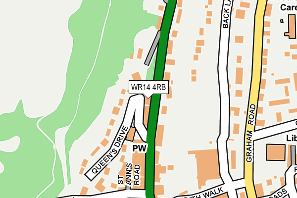WR14 4RB map - OS OpenMap – Local (Ordnance Survey) WR14 4RB map - OS OpenMap – Local (Ordnance Survey)