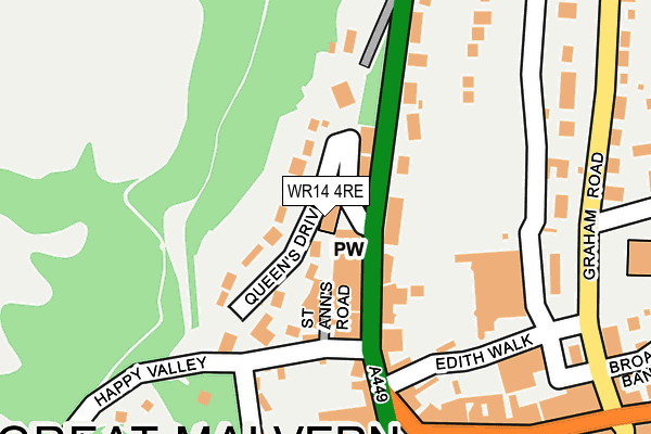 WR14 4RE map - OS OpenMap – Local (Ordnance Survey) WR14 4RE map - OS OpenMap – Local (Ordnance Survey)